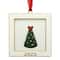 2.5" x 2.5" White & Gold Square 2025 Metal Ornament Frame by Studio Décor®